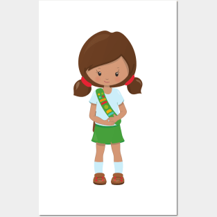 Girl Scout, Latina Girl, Cute Girl, Little Girl Posters and Art